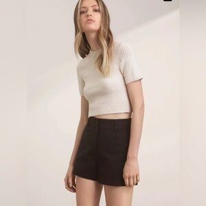 TALULA HIGH WAISTED BLACK SHORTS